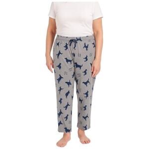 Life is Good Gray and Navy Dog Print Sleep Pants Women’s XXL